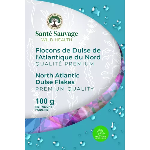 Flocons de dulse premium, récoltés à la main dans les eaux atlantiques de Bretagne. Séchés naturellement, riches en minéraux.