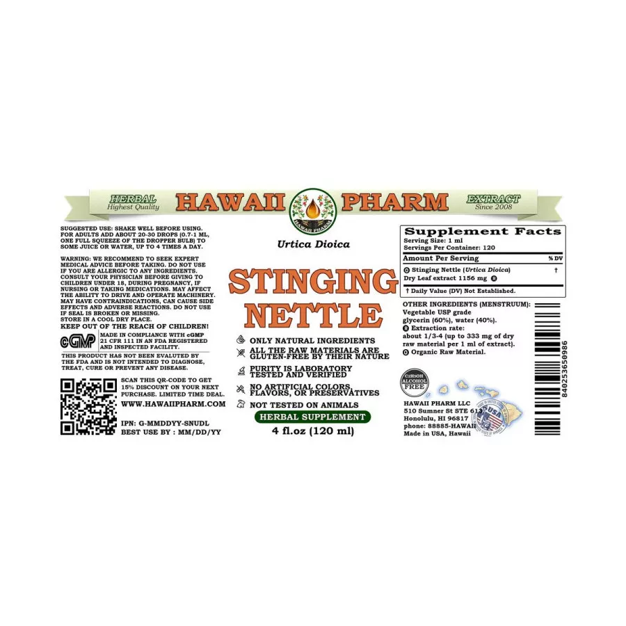 Ortie (Nettle leaf) Hawaii Pharm 120ml